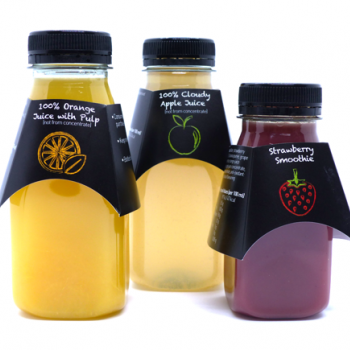 Collared Arc Bottles from Grab and Go Range from Oranka Juice Solutions